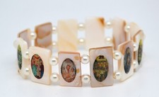 Armband 12 Ikonen Perlmutt Natur браслет 12 икон перламутр раковин 19x1,8x0,3 cm