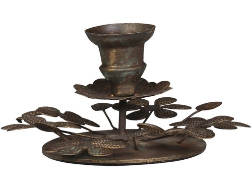 Kerzenständer mit blättern - mit,