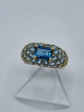 wunderschöner Topas Paraiba Ring G - Gold 375 punziert Gr. 60 ca. 3,28 ct