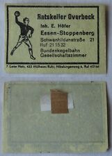 Streichholzetikett Ratskeller Overbeck Inh. E. Höfer Essen-Stoppenberg (144839)