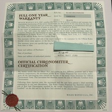 Authentic Rolex R16618N30 18K