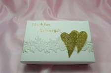 Geschenkschachtel Geldgeschenk Box Deko Herzen goldfarben Hochzeit 