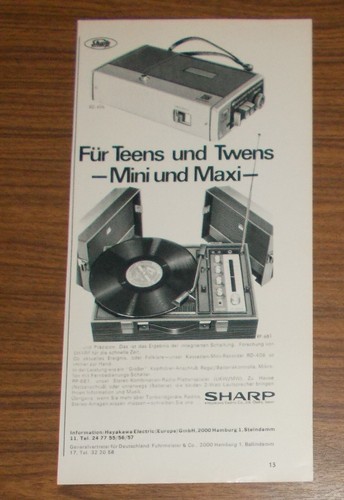 Seltene werbung sharp 651 - seltene, rp-651