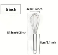Manueller Schneebesen aus Edelstahl, Anti-Rutsch-Handmixer, Backwerkzeug 1 Stück