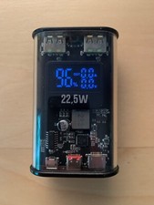 Dudao 10000mAh Powerbank 1x USB-C / 1x USB-A 22,5W PD Transparent-Schwarz