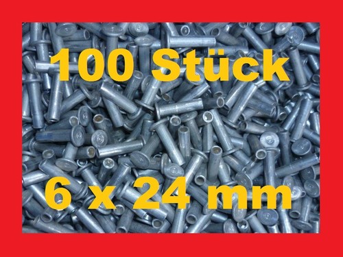 100x hohlnieten aluminium - hohlnieten,