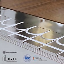 Fußbodenheizung Trockenbau Platten 1200x600mm Ø16 Rohr | 20-50mm Aufbau Dämmung