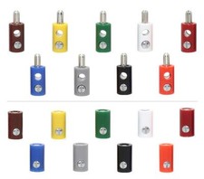 10 / 50 / 100 Querlochstecker / Muffen (Kupplungen) 2,6 mm - freie Farbwahl