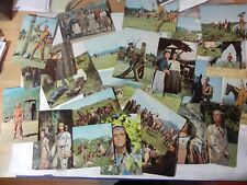 KONVOLUT 25 POSTKARTEN / SAMMELKARTEN KARL MAY FILM SCHATZ IM SILBERSEE WINNETOU