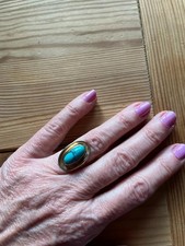 Ring gold 333 mit - mit, türkis