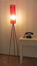 stylische Tripod Lampe Stehlampe Messing Stativ Nylon Zylinder Lampenschirm