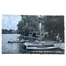 Ansichtskarte AK Chemnitz Karl Marx Stadt Gondelstation am Schloßteich Gl. 1950 