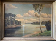 Ölbild E. Koch Landschaft mit