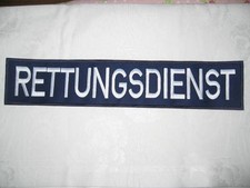 RETTUNGSDIENST Rückenschild