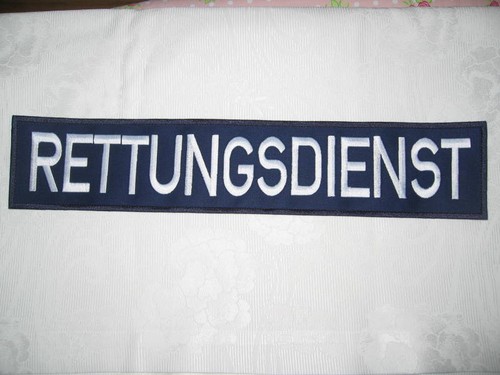 Rettungsdienst rückenschild - rettungsdienst,