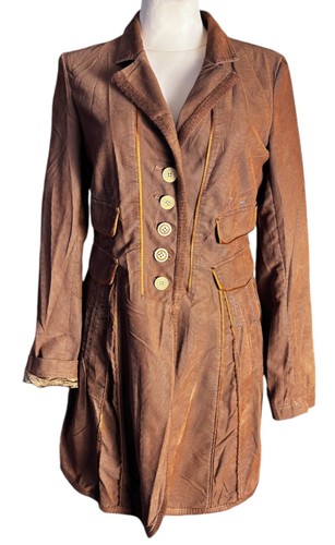 Brauner samtmantel boho chic - boho,