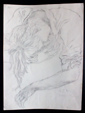 DDR Maler Peuker Wolfgang Bleistift Akt Zeichnung Original Seine Frau