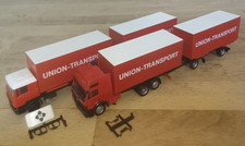 Herpa Mercedes MAN Wechselbrücke Union Gliederzug LKW Auto Modell 1:87 Konvolut
