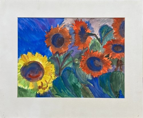 Sonnenblumen abend expessiv - am,
