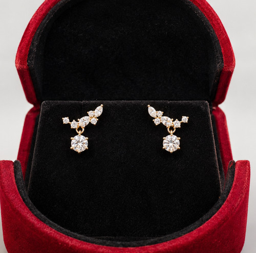 585 gold diamant ohrstecker - gold,