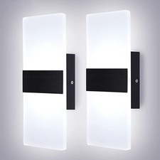 2x Modern Square LED Wall