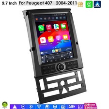 9.7" Carplay Autoradio DAB Für Peugeot 407 2004-2011 Android 13 GPS Navi WIFI BT