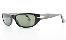 PERSOL Sonnenbrille 2582-S 53[]17 95/31 130 Tempered Green Lens Black Square S/M