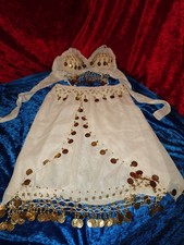 Bauchtanzkostüm Größe "S",weiß,  ungetragen, 2-teilig