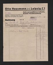 LEIPZIG C1, Rechnung 1934, Fahrrad- und Motorradteile-Grosshandel Otto Hausmann