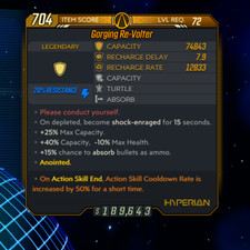 PSN/Xbox/PC Borderlands 3 [LVL 72/M10] Re-Volter (50% Cooldown)