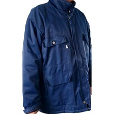 Parka XXL / 64 dick blau Schiffswerft - Wetterjacke KVAERNER MASAYARDS Finnland 