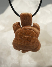 JASPIS BRAUN Schildkröte Anhänger gebohrt Edelstein