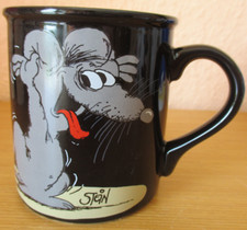 ULI STEIN schwarze Tasse Kaffeebecher Kaffeepot Henkeltasse Becher 1995