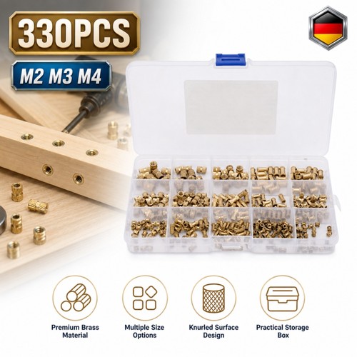 Messing gewindeeinsatz m4 - messing, m2-m4