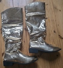 Damenstiefel Gold Gr. 40,Neu