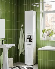 B-waren Hochschrank Aufbewahrungsschrank Badezimmerschrank BZR166-W-bwaren