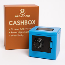 Mini Bank Spardose Retro ATM Tresor mit Code für Münzen und Scheine DE.