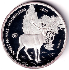 AV-VD Burkina Faso 2016 Red Deer Stag Forest Animals PP 1 OZ 999er Silber DB19