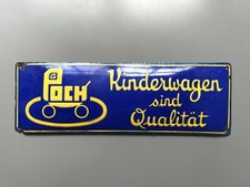 Emailschild G. Poch Kinderwagen sind Qualität | Ferro-Email | Original 1930