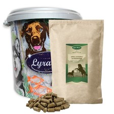 5 kg Apfel Leckerli Pferdefutter Belohnung Vitamine Lyra Horse® in 30 L Tonne