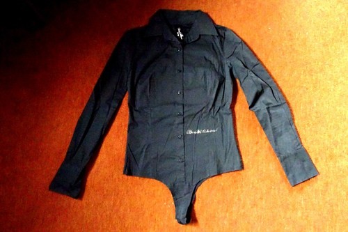 Schwarze bodybluse blusenbody - bodybluse,