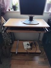 Computertisch auf Rollen Schreibtisch PC Tisch  Arbeitstisch