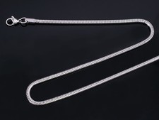 Edelstahl Schlangenkette rund Hals-Kette Anhänger silber 0,9 -3,2 mm I 41-76 cm