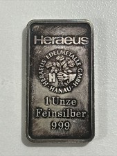 Heraeus Silberbarren 1 Unze