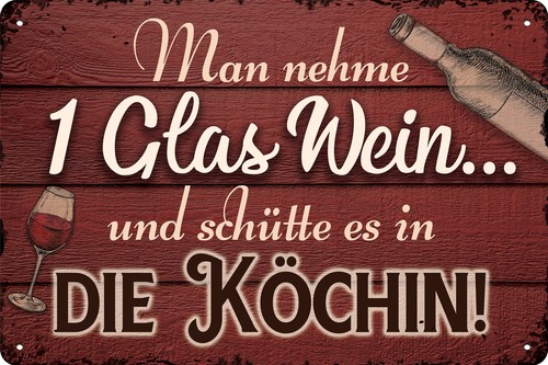 Blechschild wein vino schild - blechschild,