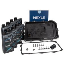 MEYLE Ölwanne + Filter Automatikgetriebe 8HP45-75 + 8L WOLF Getriebeöl für BMW