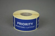 Luftpostaufkleber, Priority