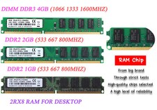 LOT 1GB 2GB 4GB 8GB DDR2 DDR3