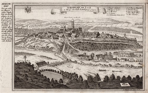 Schongau original kupferstich - schongau,