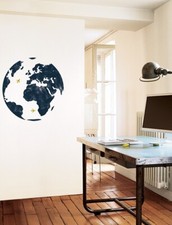 Wandtattoo Weltkarte Globus